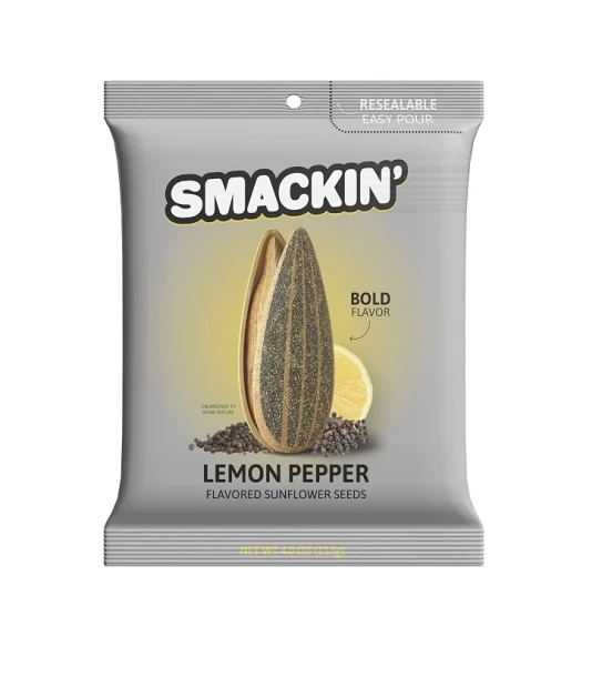 SMACKIN LEMON PEPPER SUNFLOWER SEEDS 4 OZ