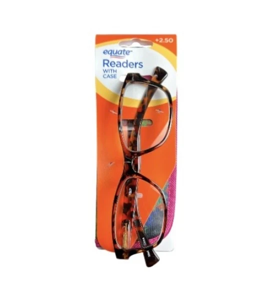 READING GLASSES AND POUCH +2.50