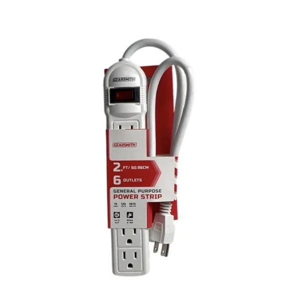 POWER STRIP 2 FT 6 OUTLETS