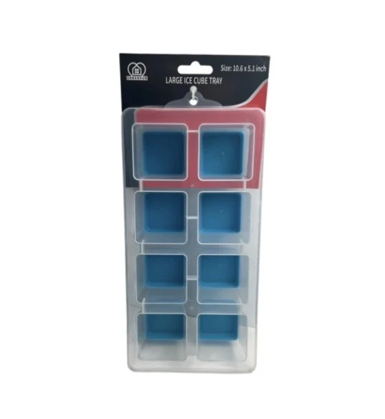 LARGE ICE CUBE TRAY 8 PACK 10.6 X 5.1 INCH