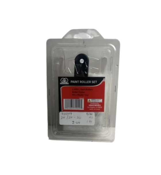 PAINT ROLLER SET 2.44 INCH 6 INCH PLASTIC TRAY