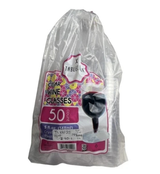 CLEAR WINE GLASSES 50 COUNT 5 FL OZ