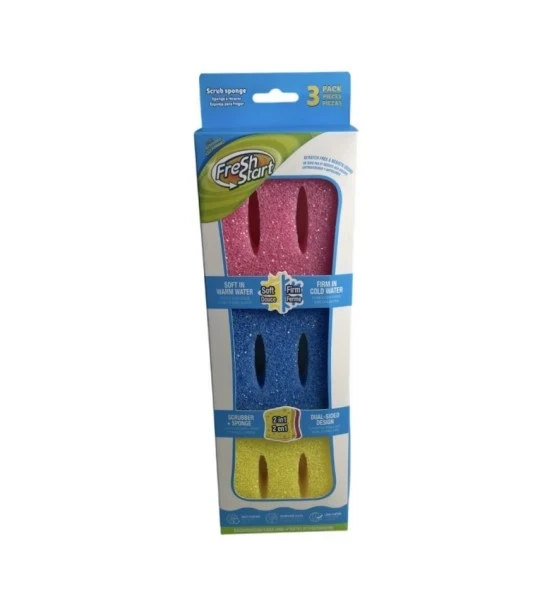 2.49 FRESH START SCRUB SPONGE 3 PACK