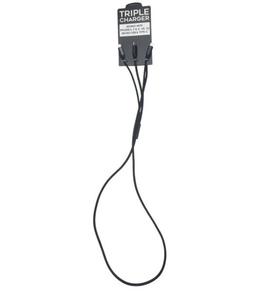 TRIPLE CHARGER MICROUSB AND TYPE C