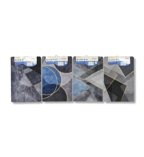BATH MAT 15 X 22.83 INCH GEOMETRIC PRINT DIATOMITE