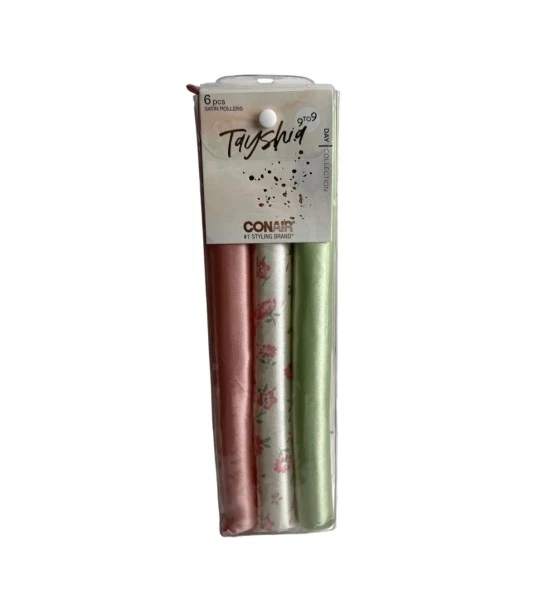 SATIN HAIR ROLLERS 6 PC