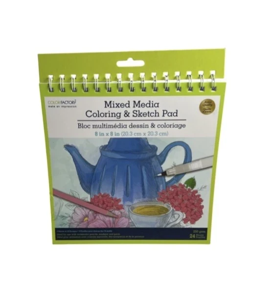 MIXED MEDIA COLORING AND SKETCH PAD