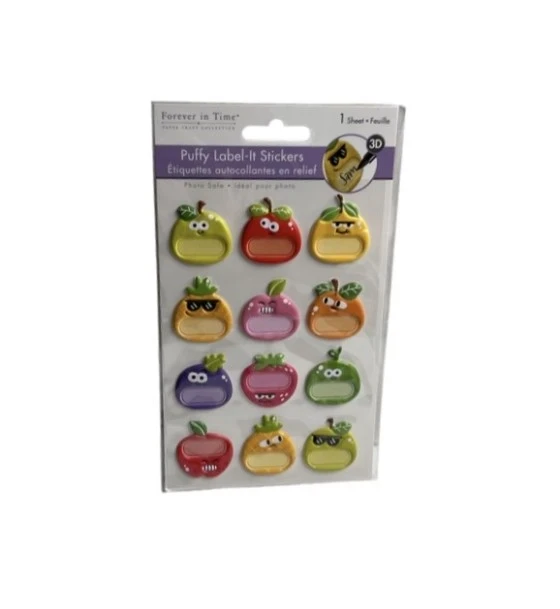 2.49 KAWAII CUTESY 3D PUFFY LABEL IT STICKERS