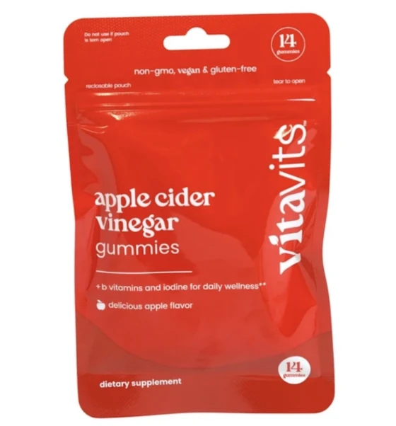 2.49 VITAVITS APPLE CIDER VINEGAR GUMMIES 14 COUNT
