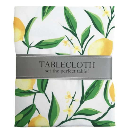 LEMON FABRIC TABLECLOTH 60 X 120 INCH