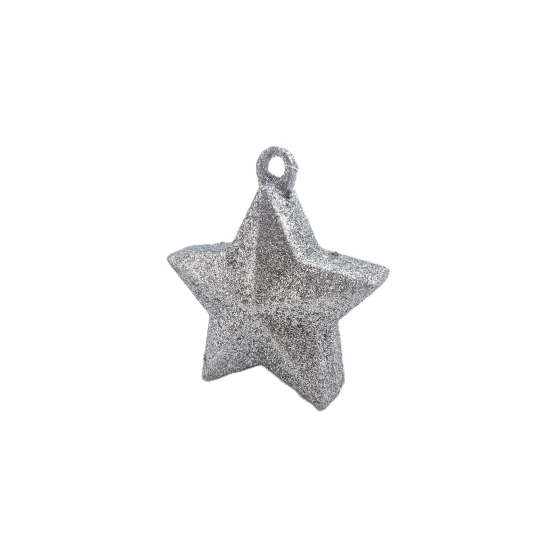 GLITTER SILVER STAR BRIGHT FOIL BALLOON WEIGHT