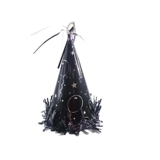 BLACK PARTY HAT BALLOON WEIGTH
