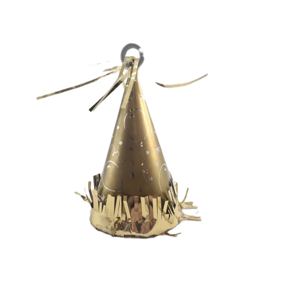GOLD PARTY HAT BALLOON WEIGTH
