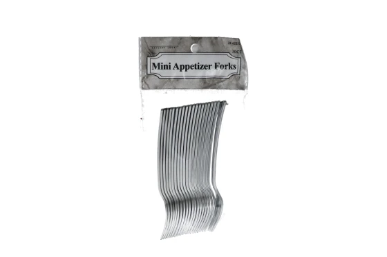 Silver Mini Plastic Forks 20 Count