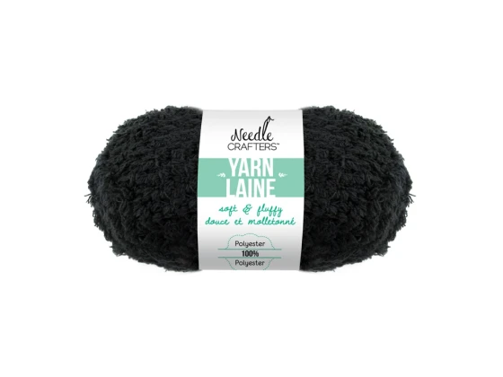 BLACK SOFTNFLUFFY YARN