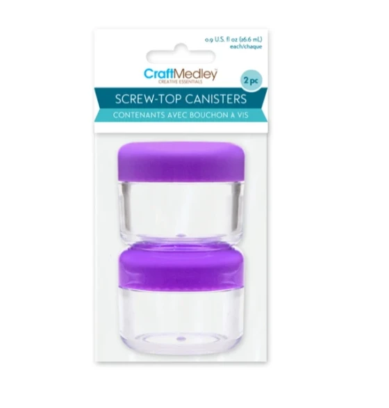 SCREW TOP CANISTERS 2 PACK 0.9 FL OZ