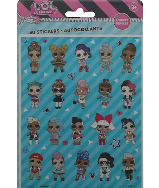 LOL SURPRISE STICKER 4 FULL SHEETS