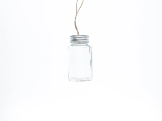 GLASS ORNAMENT JAR