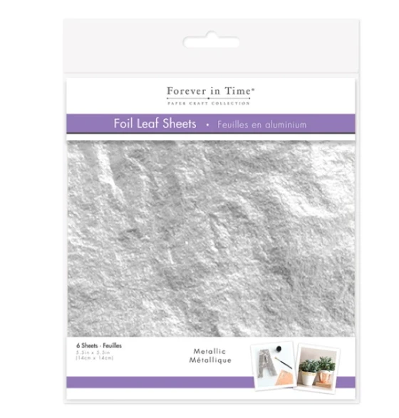 SILVER METALLIC FOIL LEAF SHEETS