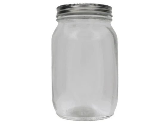 MASON JAR W LID 33.8 oz height 6.5