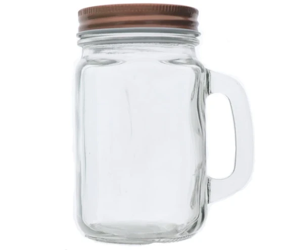 COPPER MASON JAR WITH HANDLE 450 ML