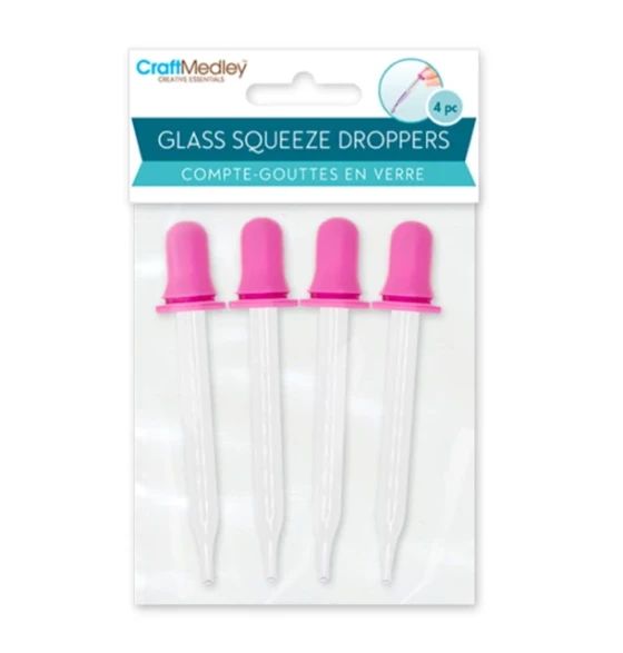 GLASS SQUEEZE DROPPERS 4 PACK