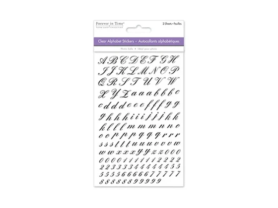 SCRIPT PAPER CRAFT STICKER MINI FONTS