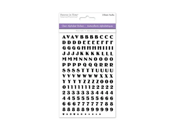 BLOCK PAPER CRAFT STICKER MINI FONTS