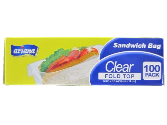 SANDWICH BAG FOLD TOP 100PK