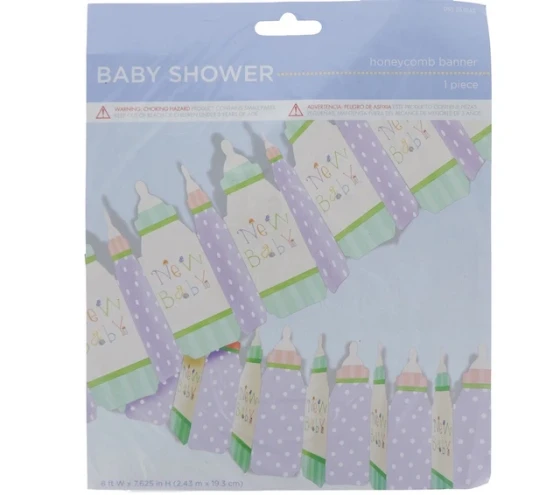 BABY SHOWER HONEYCOMB BANNER XXXX
