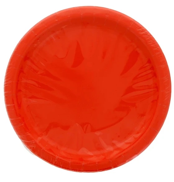 Red 7 Inch Dessert Plates 20 Count