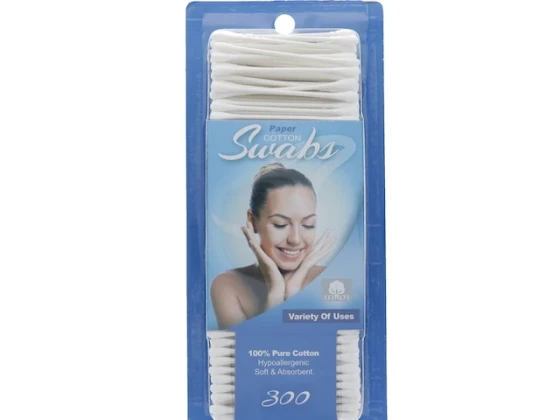 PAPER COTTON SWABS 300 CT