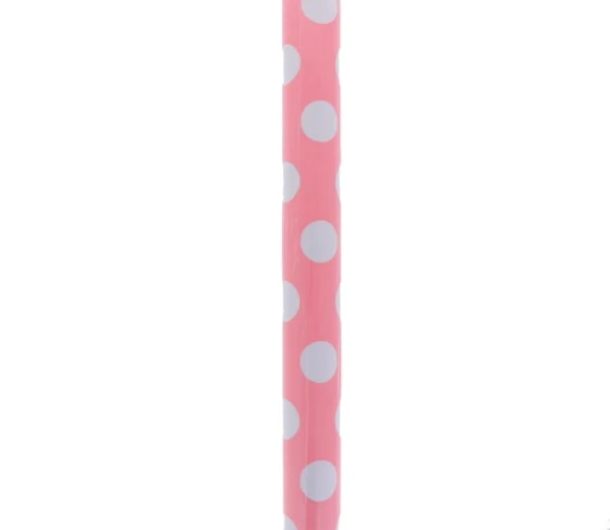 LIGHT PINK AND WHITE POLKA DOT GIFT WRAP 76.2 CM X 1.52 M