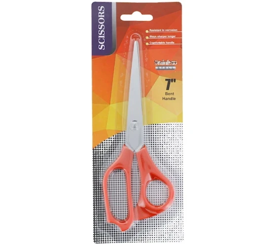 STAINLESS STEEL SCISSORS 7 INCH BENT HANDLE