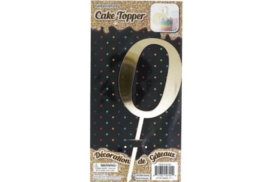 GOLD CAKE TOPPER 0