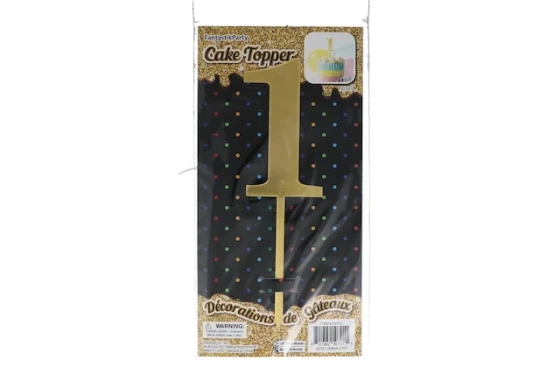 GOLD #1 CAKE TOPPER