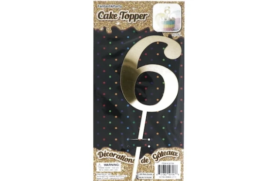 GOLD CAKE TOPPER 6