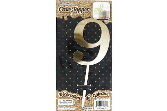 GOLD CAKE TOPPER 9