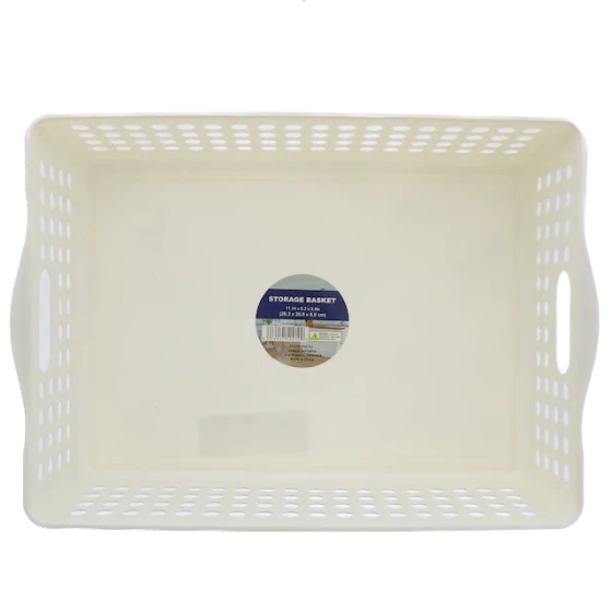 PLASTIC BASKET WITH HANDLES