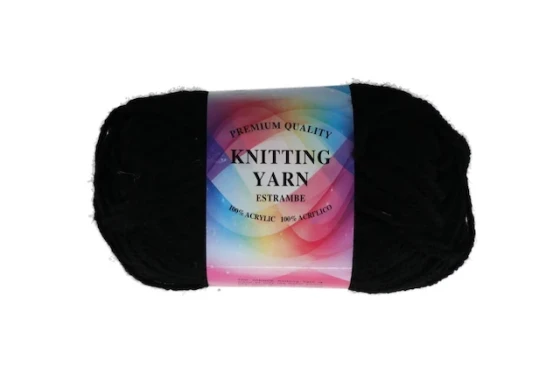 BLACK ACRYLIC YARN