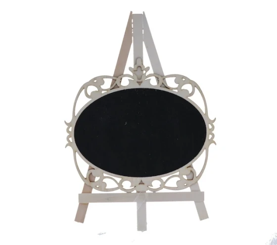 BLACK BOARD EASEL OVAL