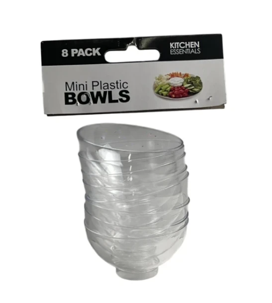 Mini Plastic Bowls 8 Pack