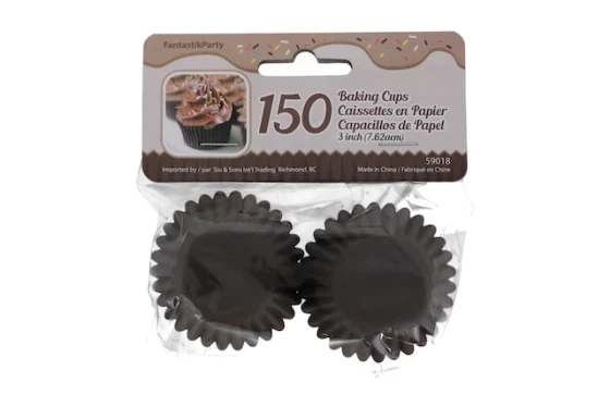 BROWN MINI CUP CAKE LINER 150 PACK