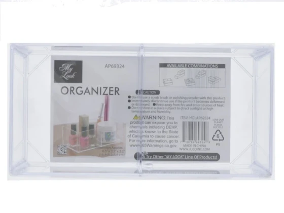 TEMPURED PLASTIC 2 SECTION ORGANIZER