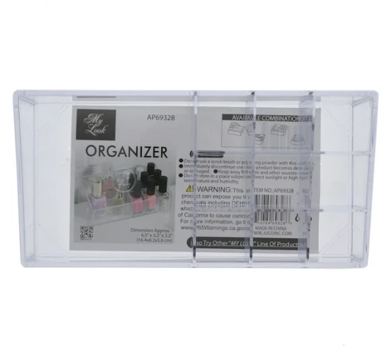 TEMPURED PLASTIC 10 SECTION ORGANIZER