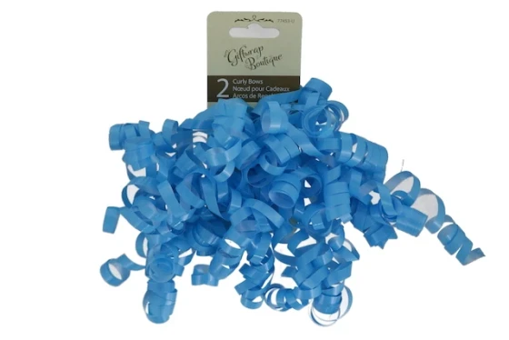 BABY BLUE 2 PACK CURLY BOWS