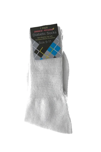 DIABETIC CREW WHITE SOCKS