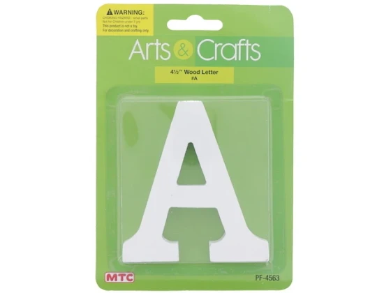 11CM WHITE WOOD LETTER - A