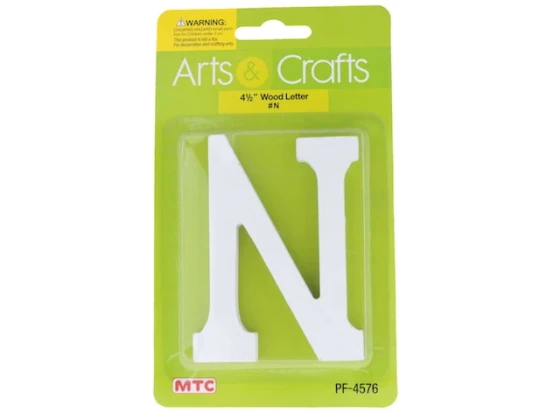 11CM WHITE WOOD NUMBER-N XXX