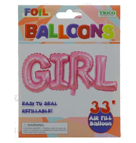 GIRL FOIL BALLOON 33 INCH